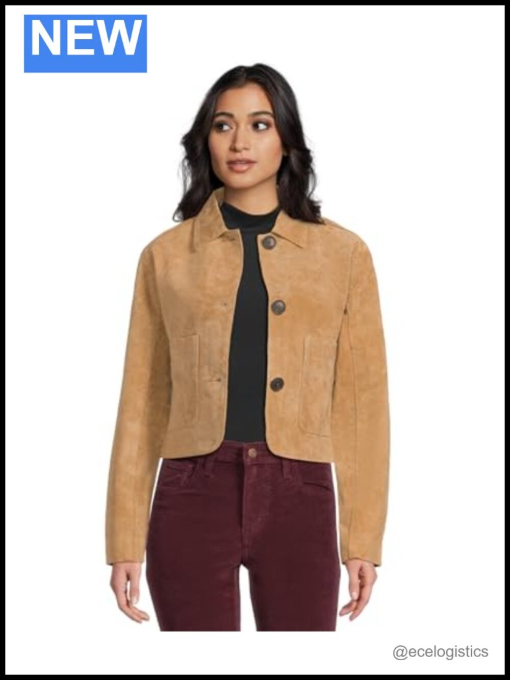 Real Suede Jacket Casual Moto Style for Women